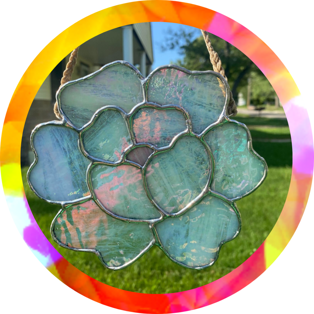 Intermediate Stained Glass Peony Anderson Museum of Art